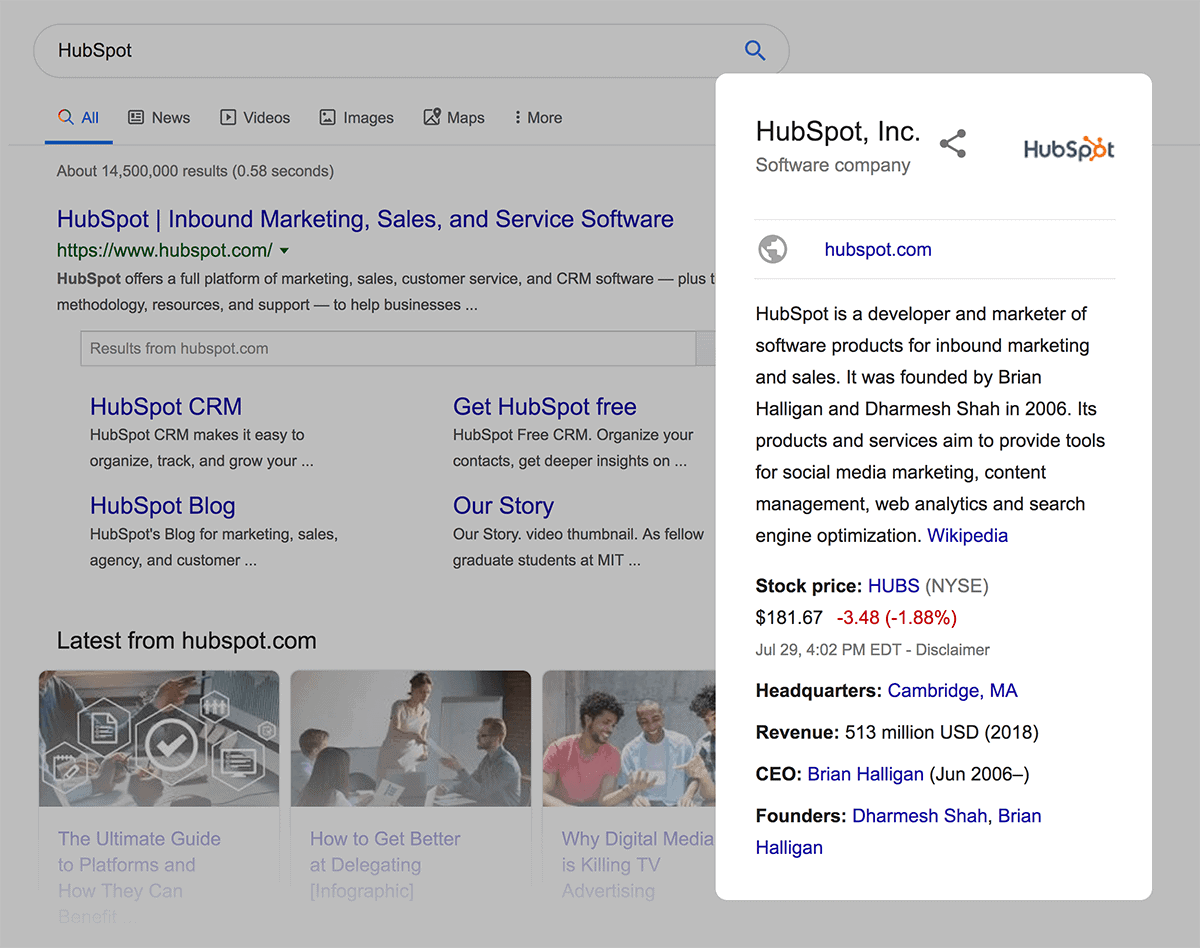 HubSpot Knowledge Graph HubSpot Knowledge Graph