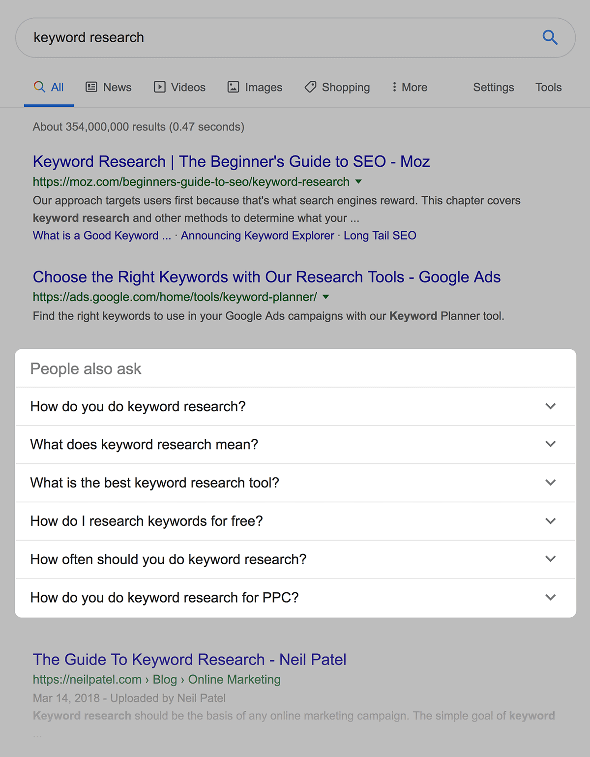 People Also Ask – “keyword research” People Also Ask – "keyword research"