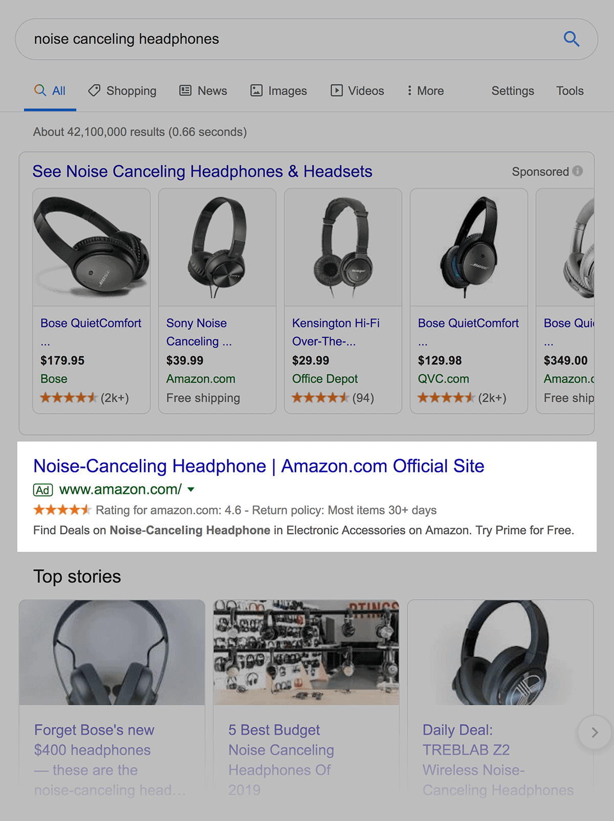 Product Listing Ads above traditional ads Product Listing Ads above traditional ads