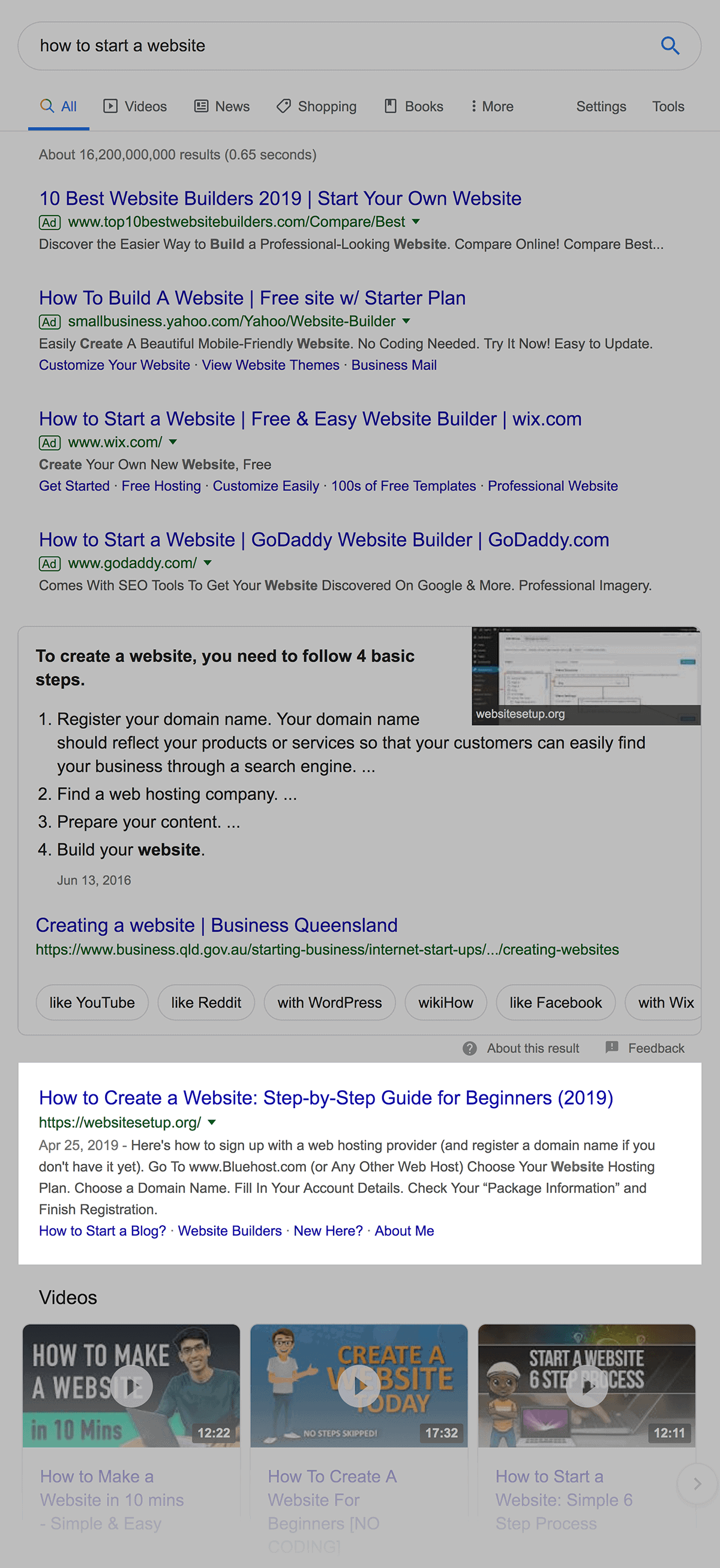 SERP features push top result below the fold SERP features push top result below the fold
