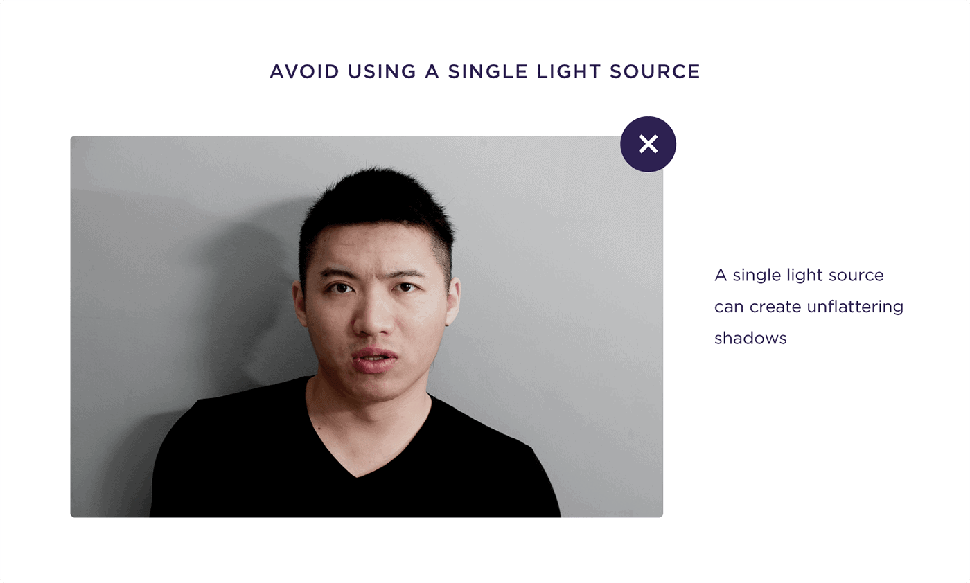 Avoid using a single light source