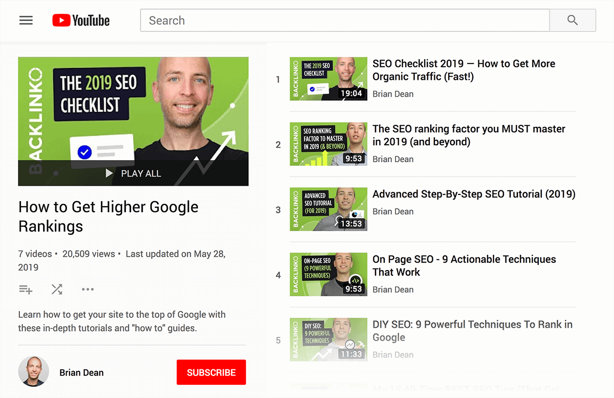 “How to Get Higher Google Rankings” playlist "How to Get Higher Google Rankings" playlist