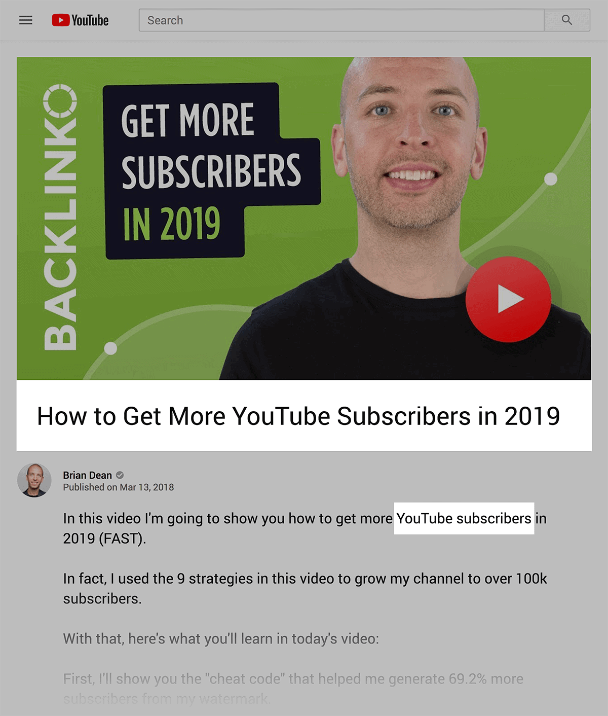 Video keyword optimization Video keyword optimization