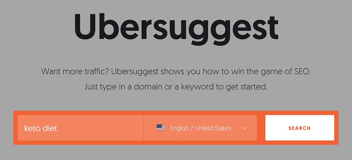 Ubersuggest keyword shop