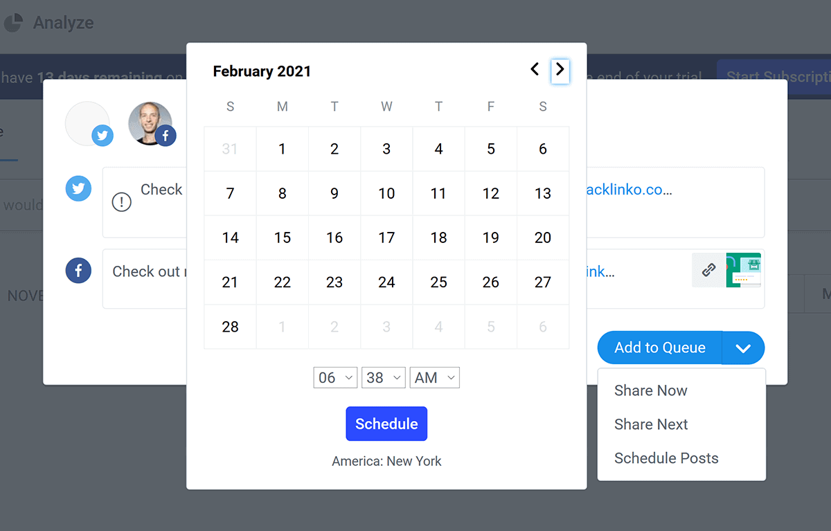 Buffer – Schedule a tweet