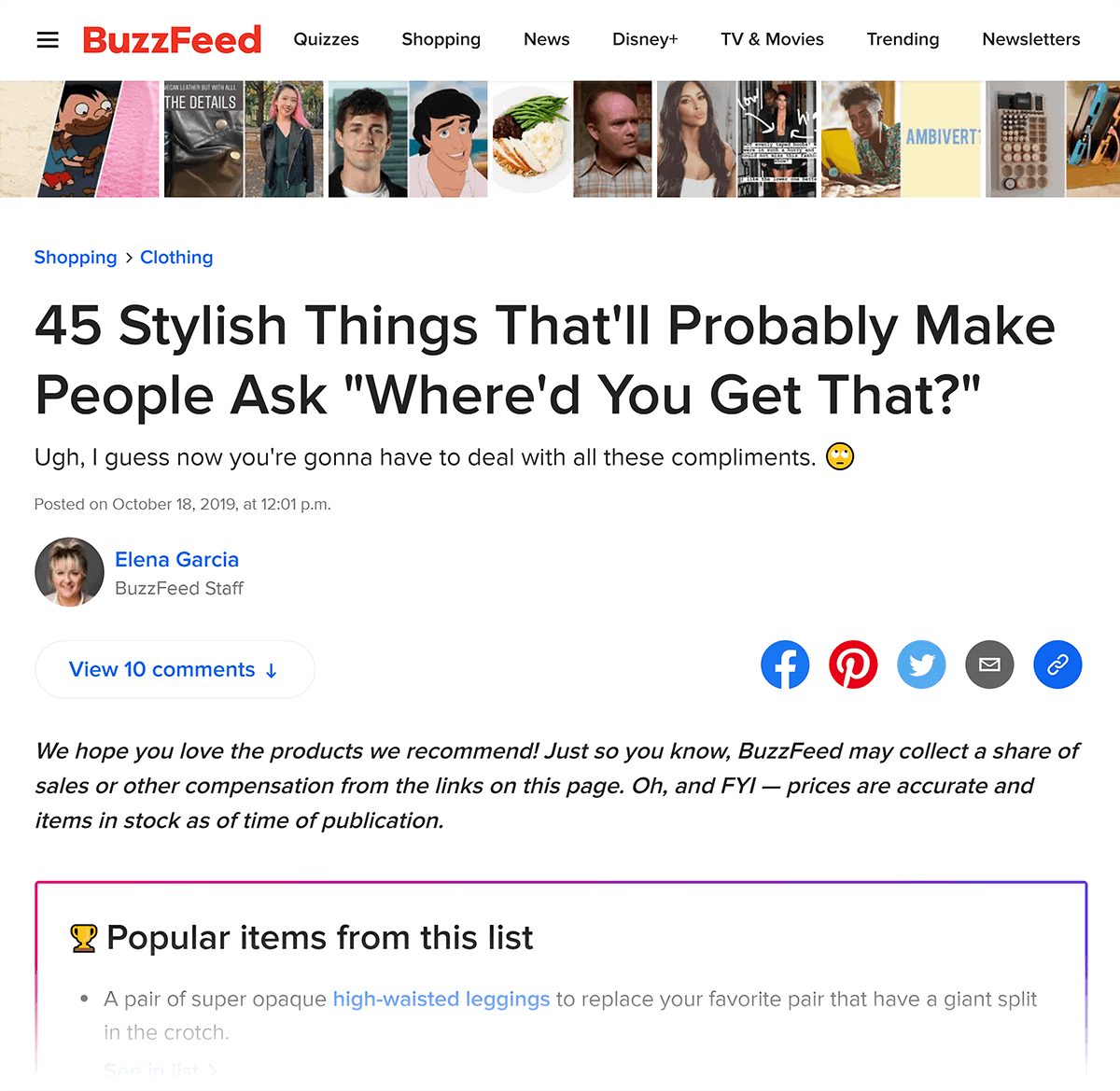 BuzzFeed – Simple list post