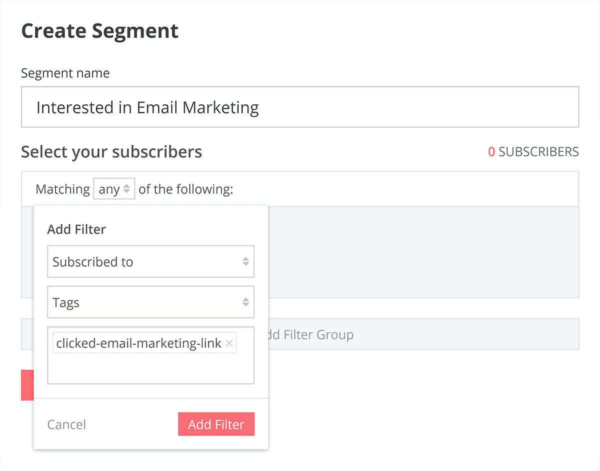 ConvertKit – Creating a segment