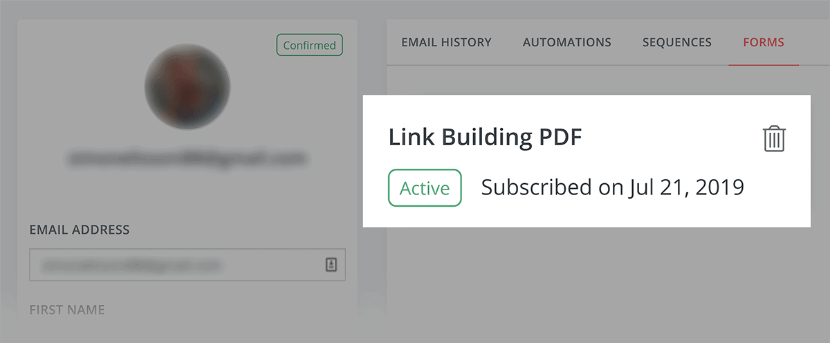 ConvertKit – Subscriber signup form