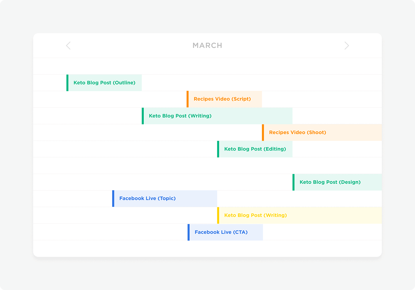 Detailed calendar