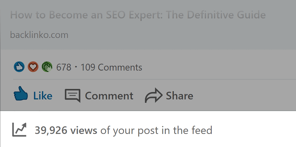 LinkedIn post views