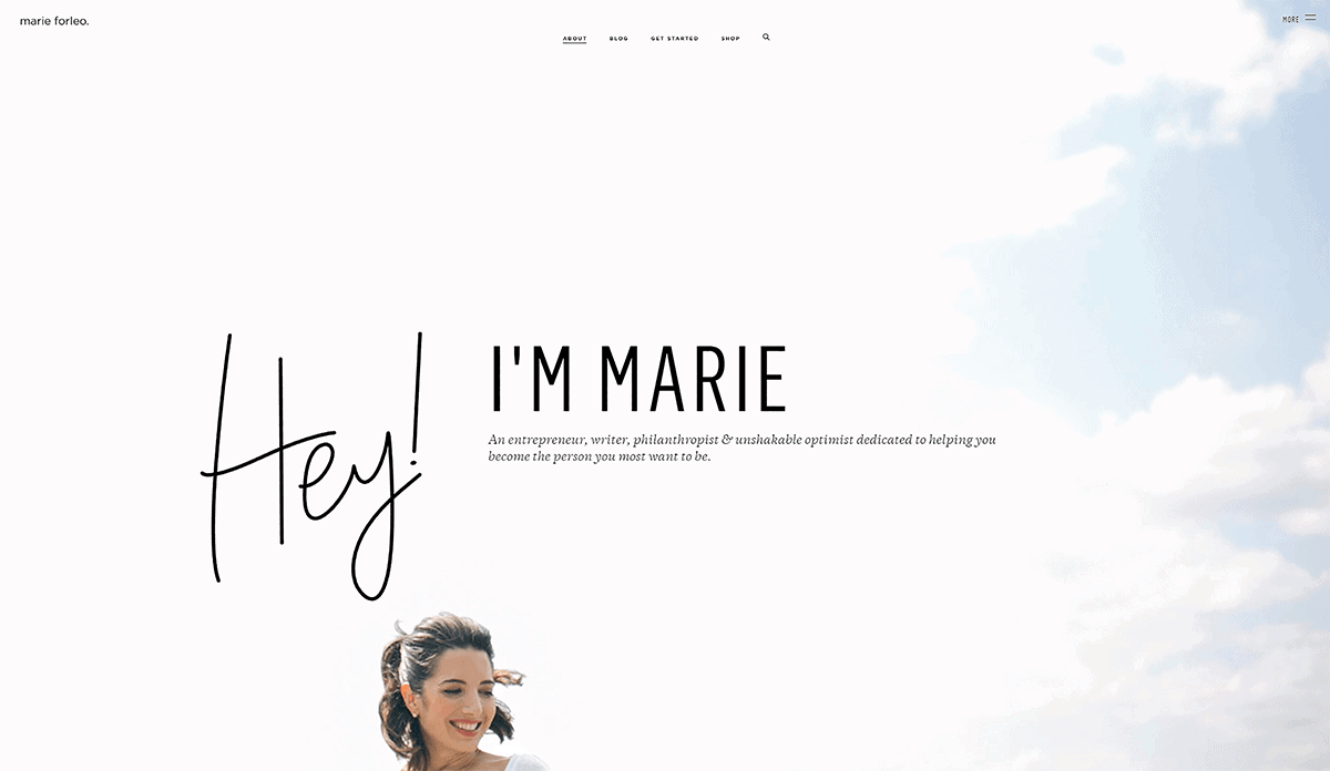 Marie Forleo – About page