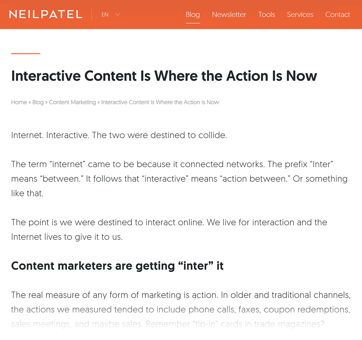 Neil Patel on interactive content