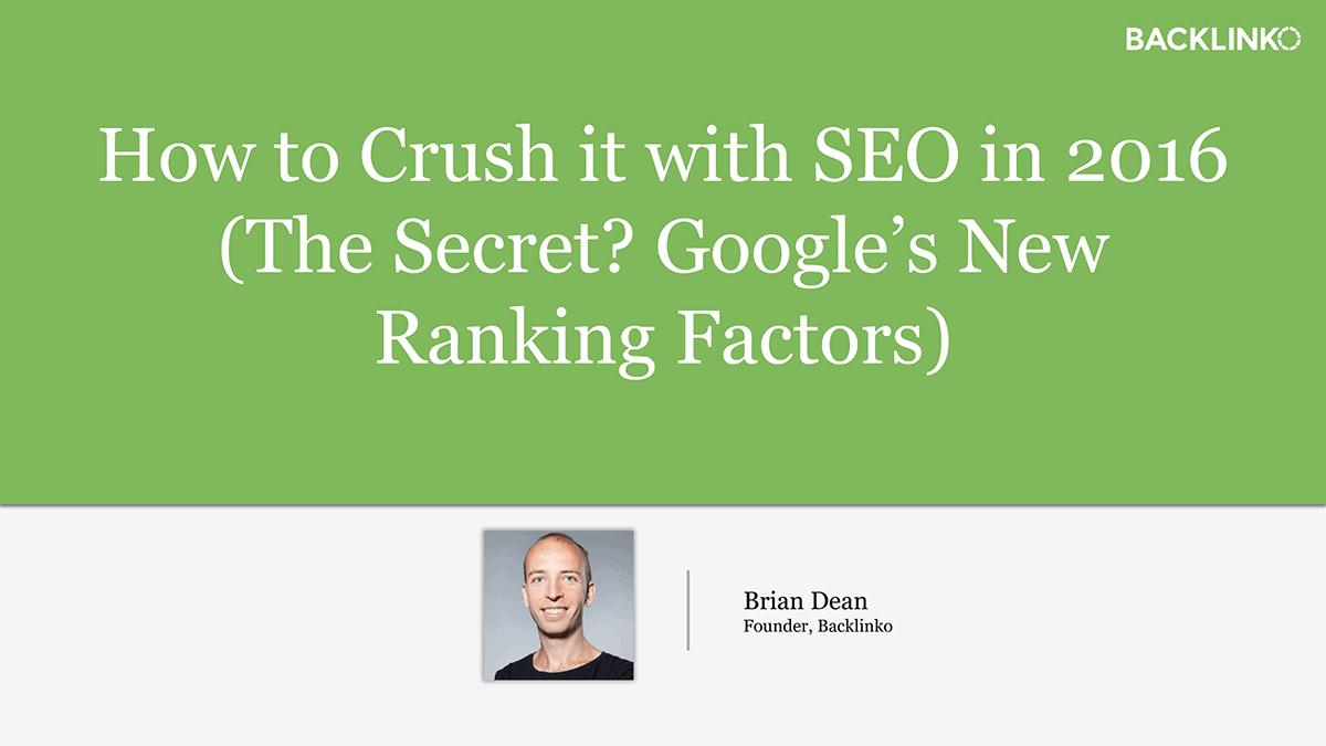 Search Engine Ranking study as a keynote