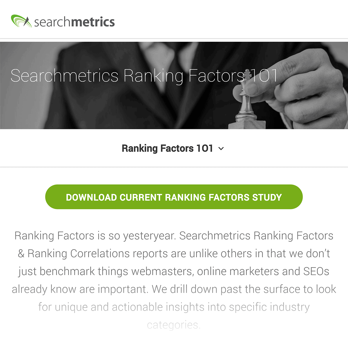 SearchMetrics – Ranking factors content