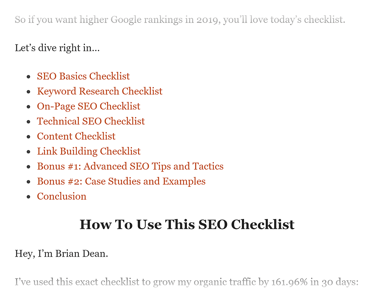 SEO Checklist – Content