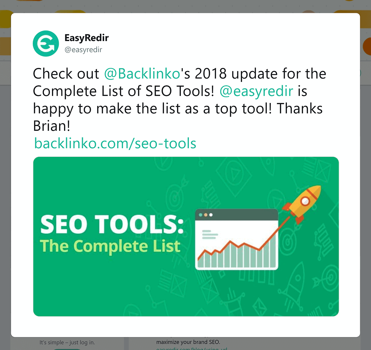 SEO Tools – Post share on Twitter