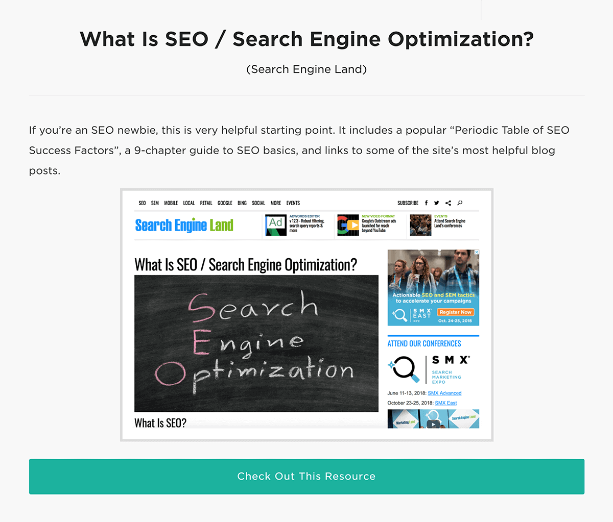 Unique descriptions on "Learn SEO Fast" post