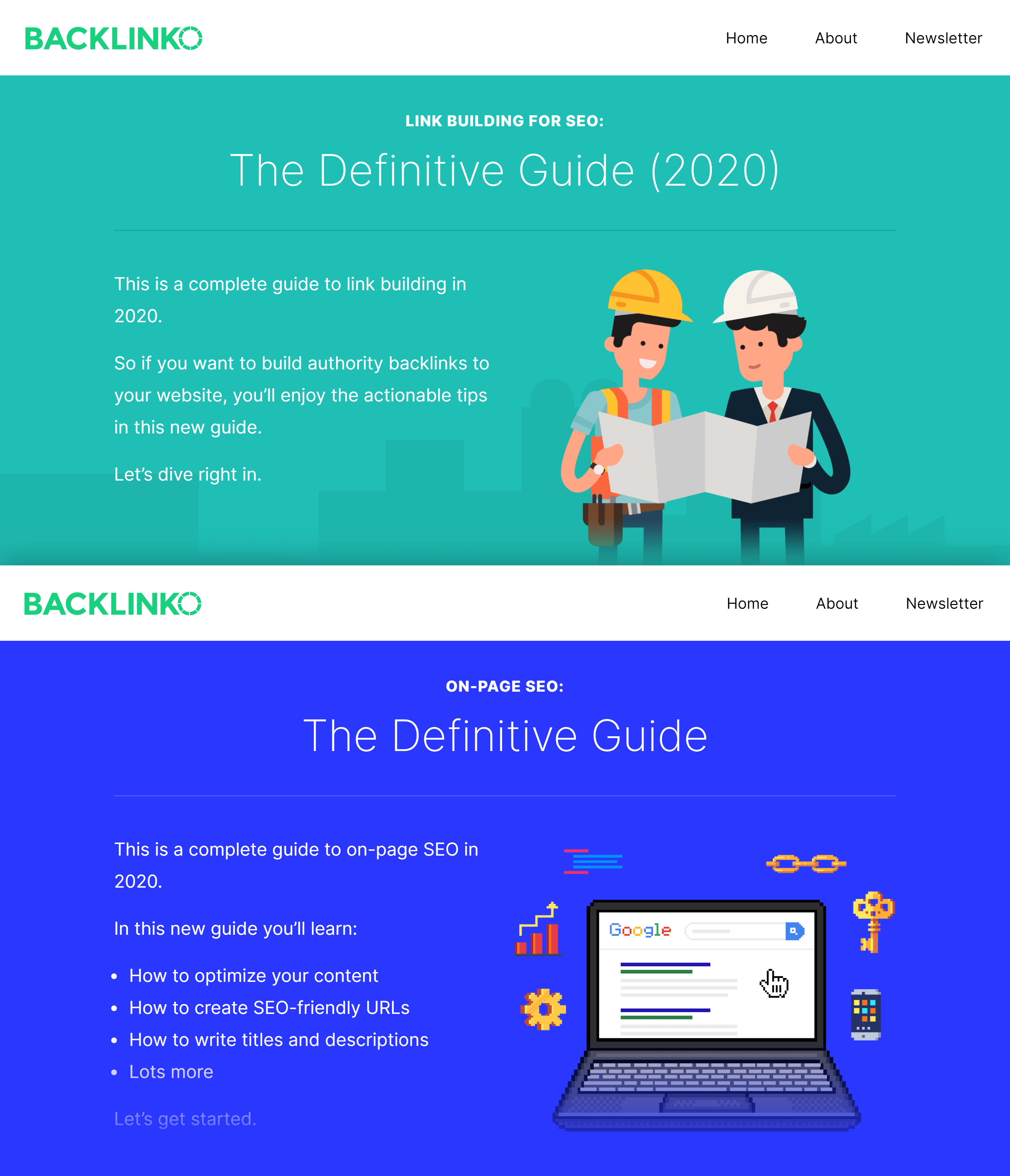 Backlinko – Link building and on-page SEO guides