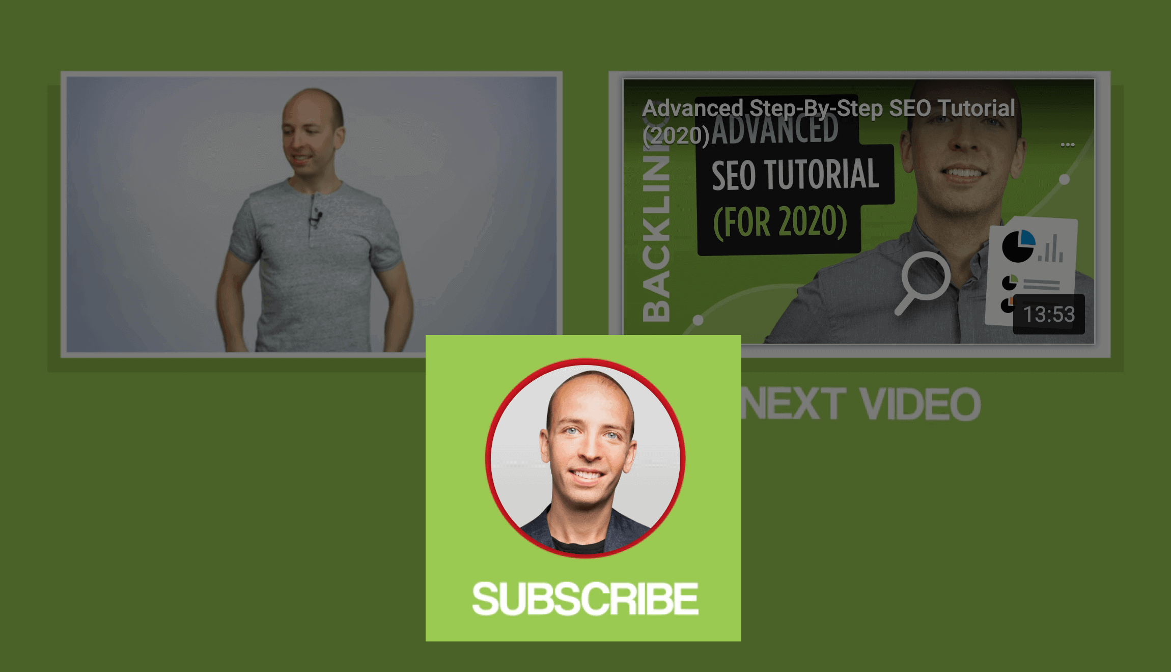 Backlinko – Subscribe button at end of video