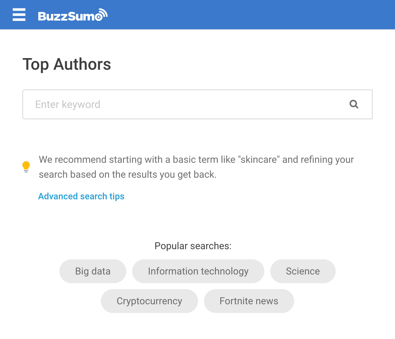 BuzzSumo – เครื่องมือผู้เขียนยอดนิยม