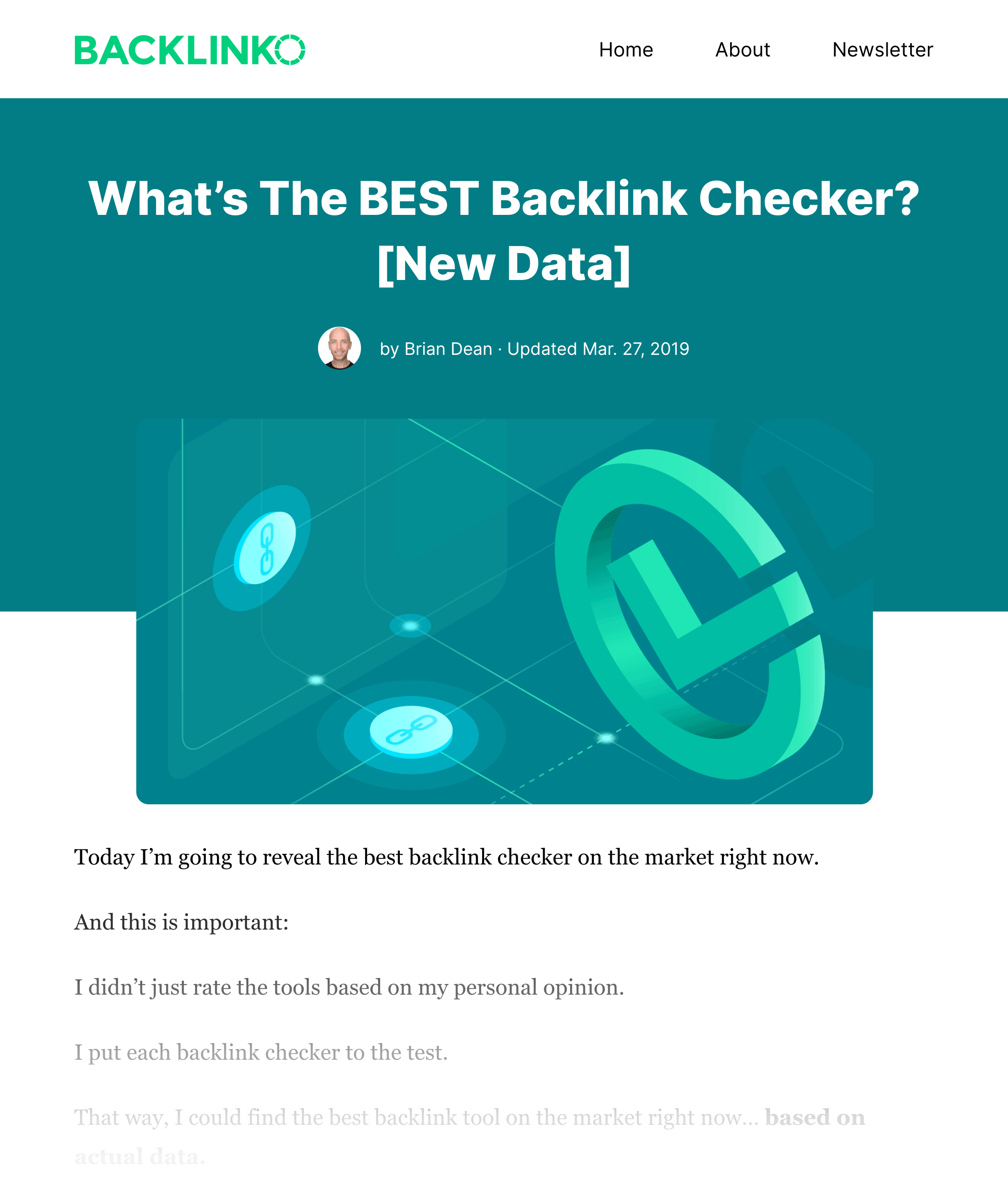 Backlinko – Melhor postagem de verificador de backlink