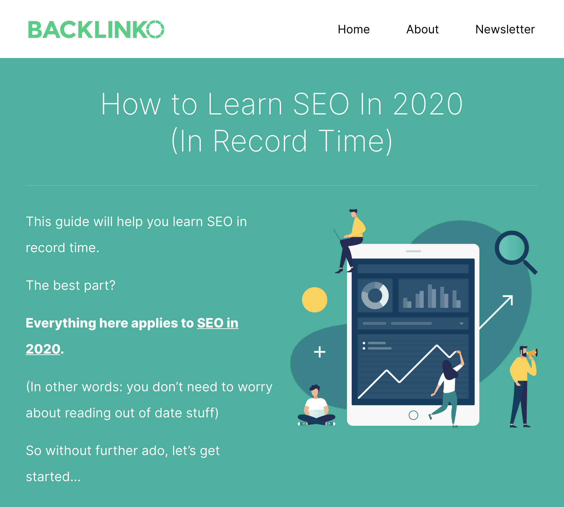 Learn SEO Fast post at Backlinko Learn SEO Fast post at Backlinko