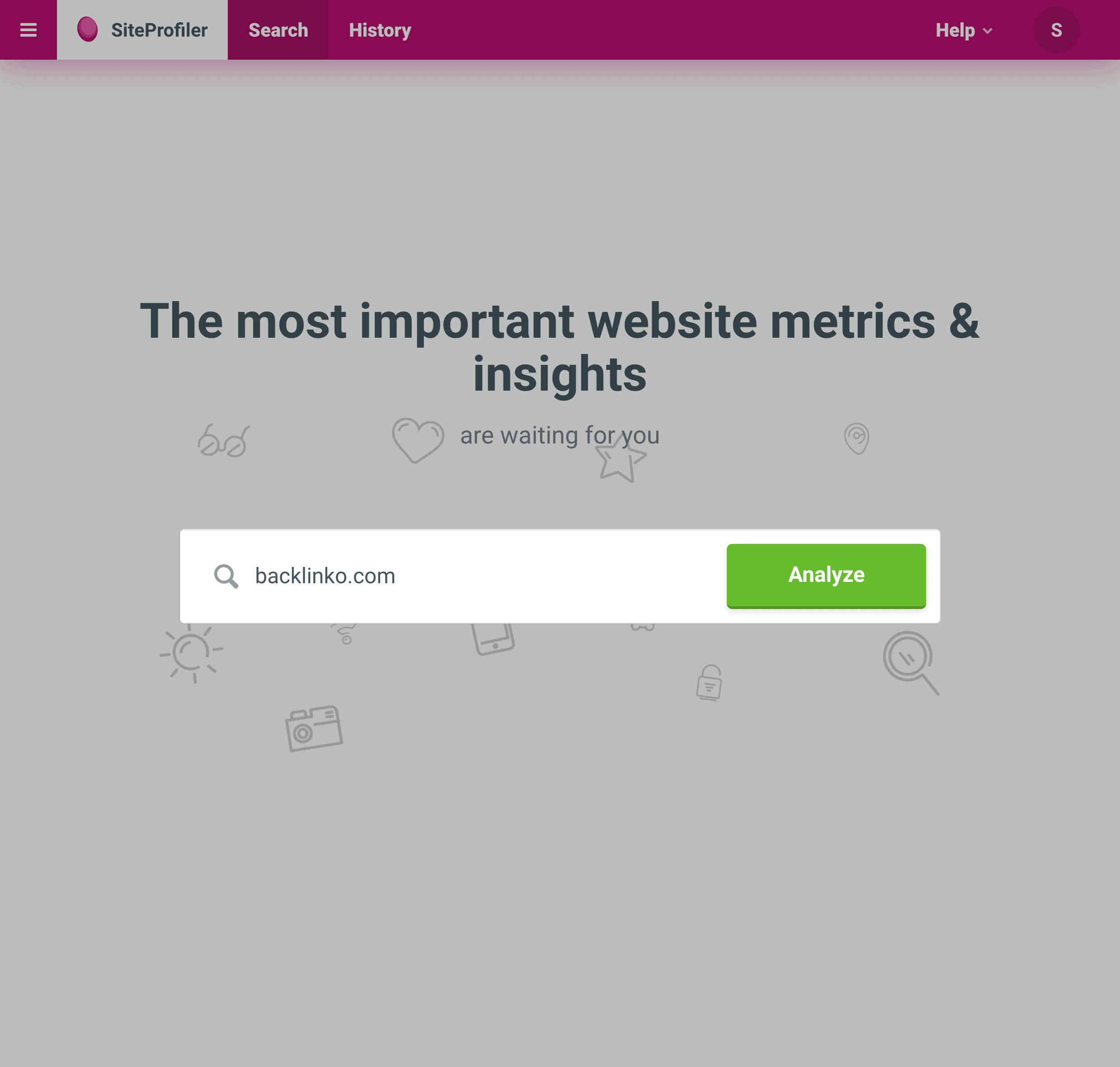 Siteprofiler – Enter Domain