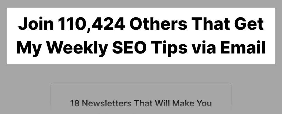 Backlinko – 通讯订阅者