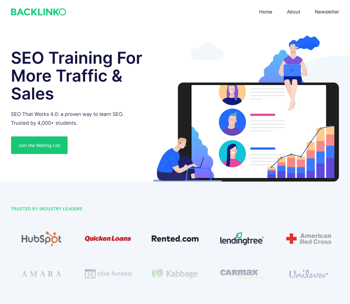 Backlinko – SEO 培训落地页