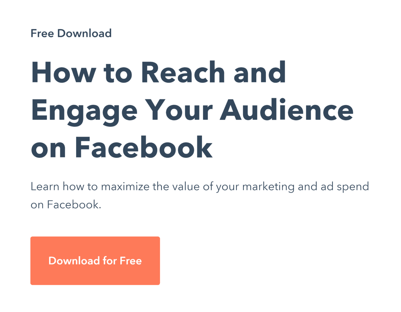 Hubspot – Facebook 提议