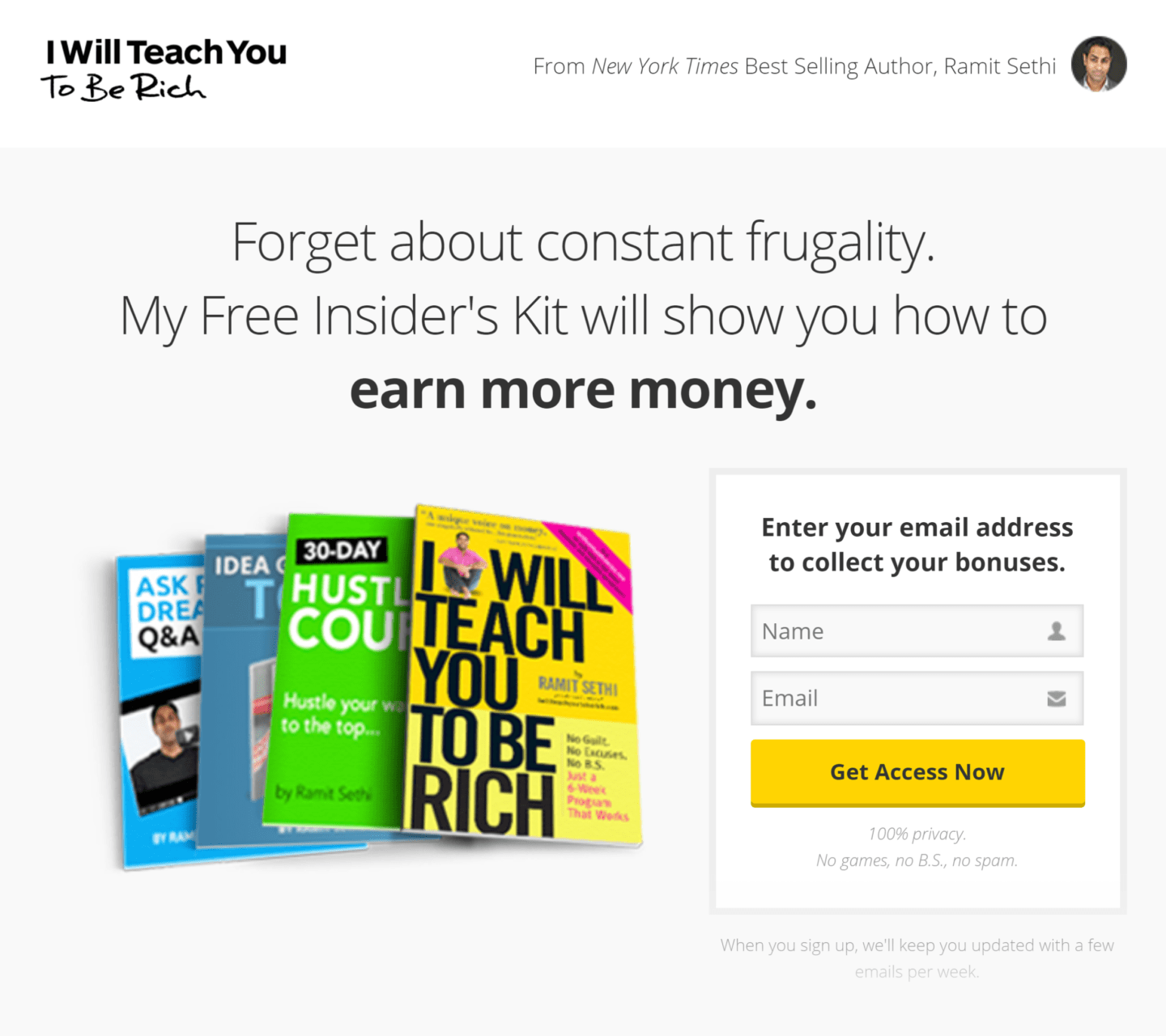 Ramit Sethi – 落地页