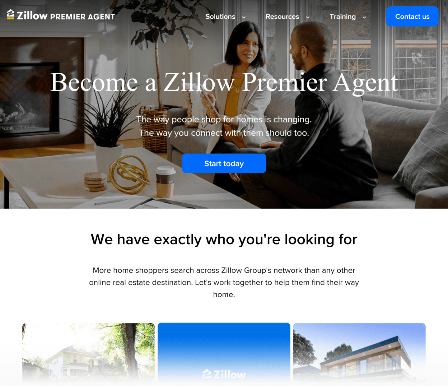 Zillow – 落地页