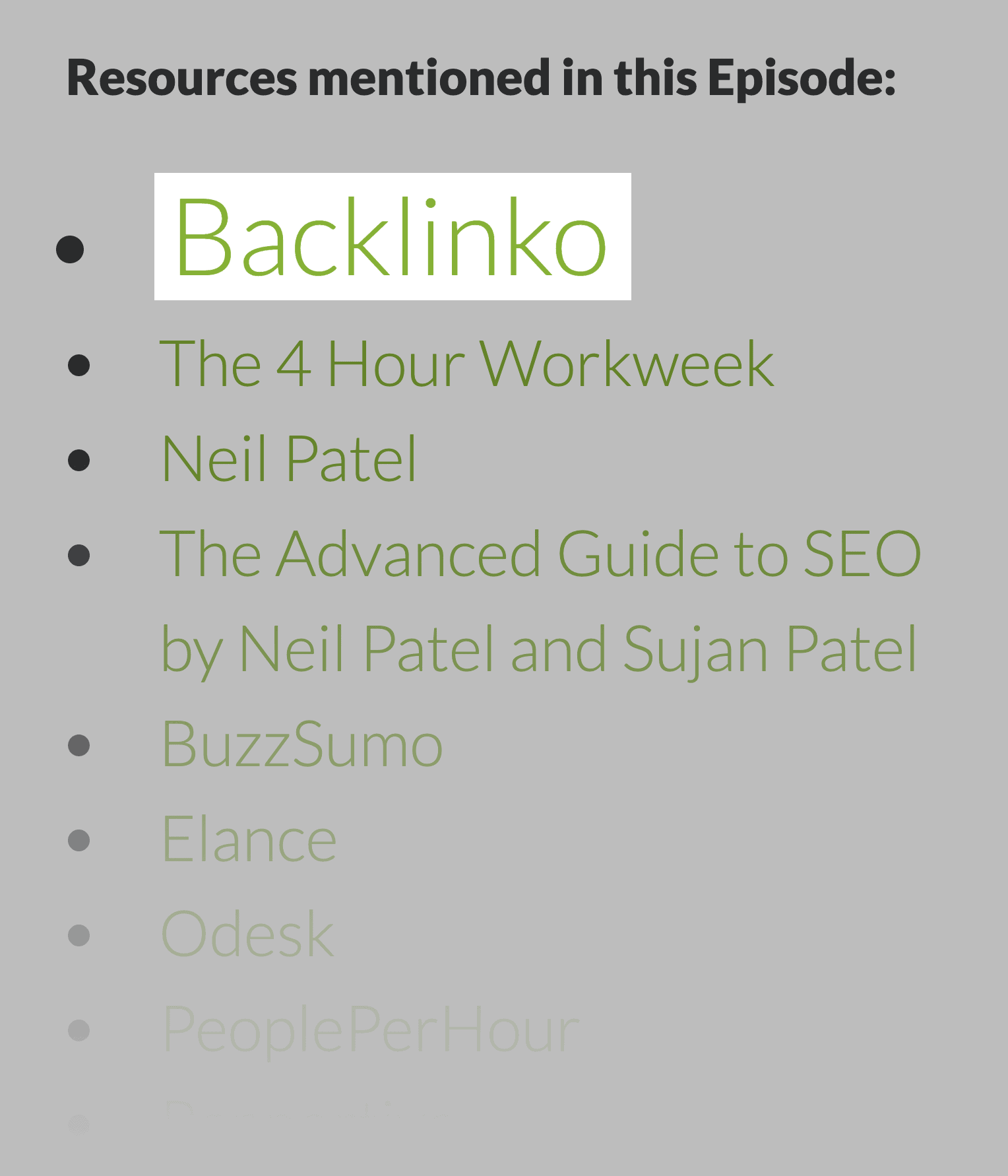 Backlinko – Mentioned In Podcast