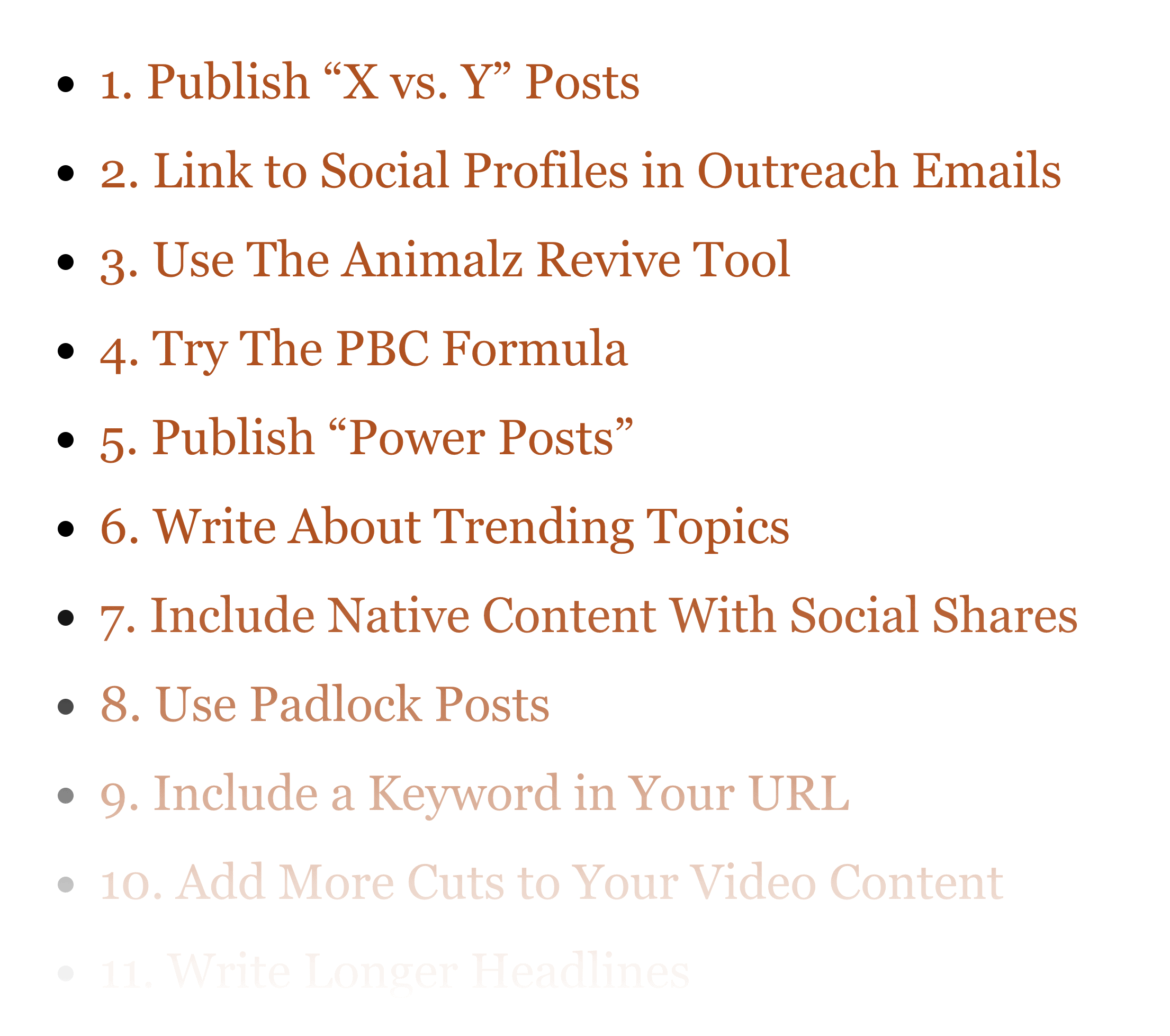 Content Marketing Tips Post Contents