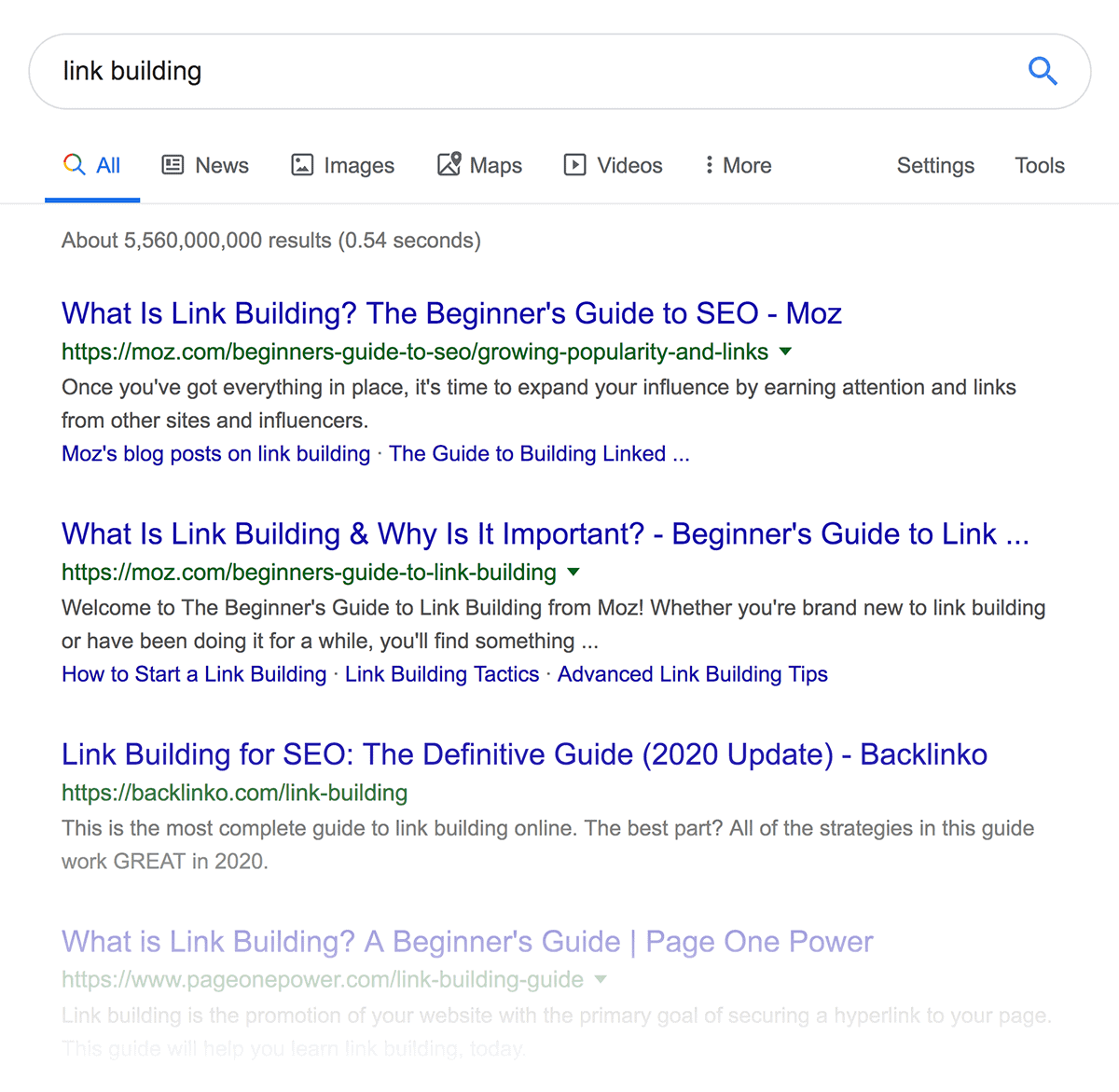 Link Building First Page SERP Link Building First Page SERP