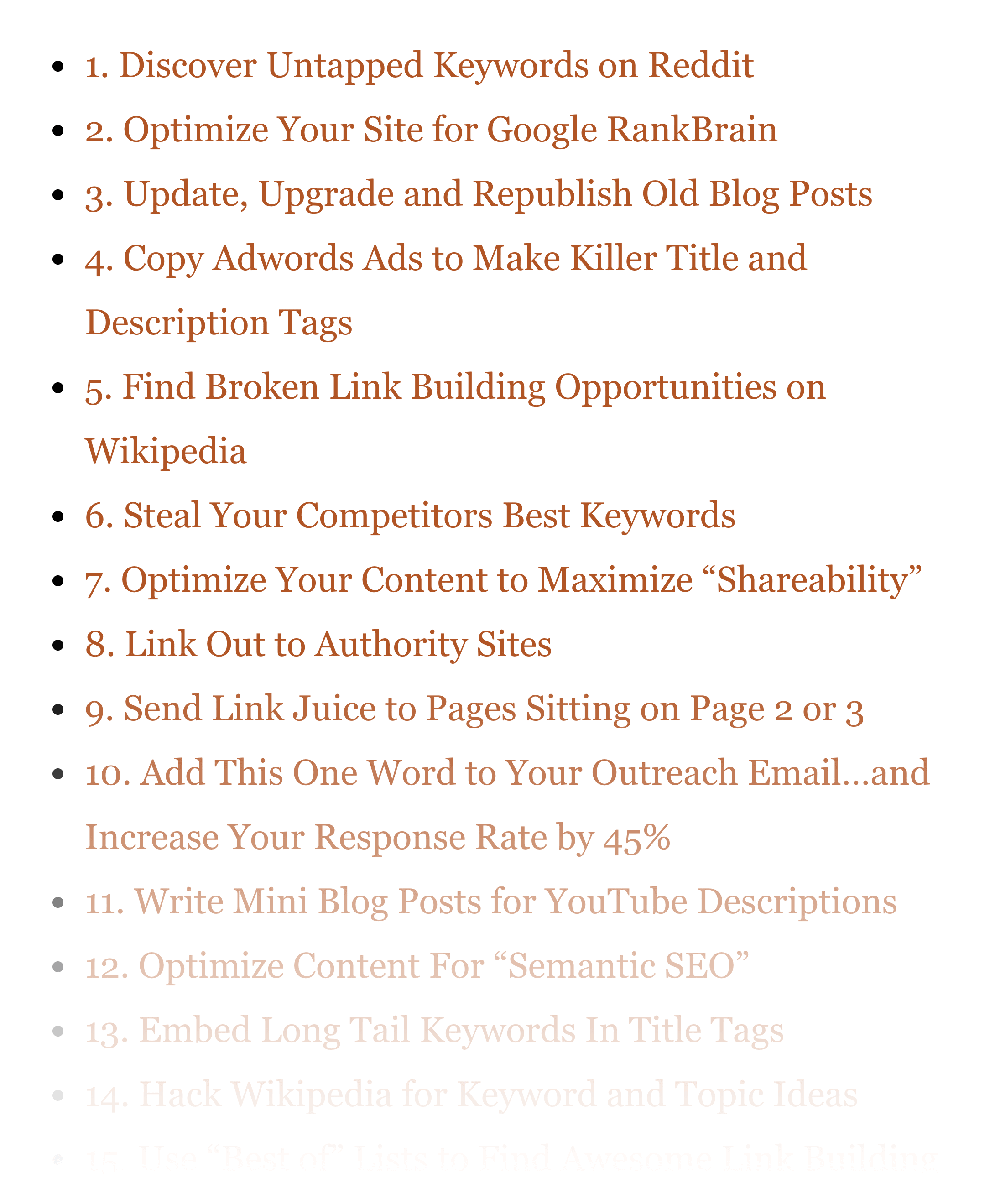 SEO techniques – Post contents SEO techniques – Post contents