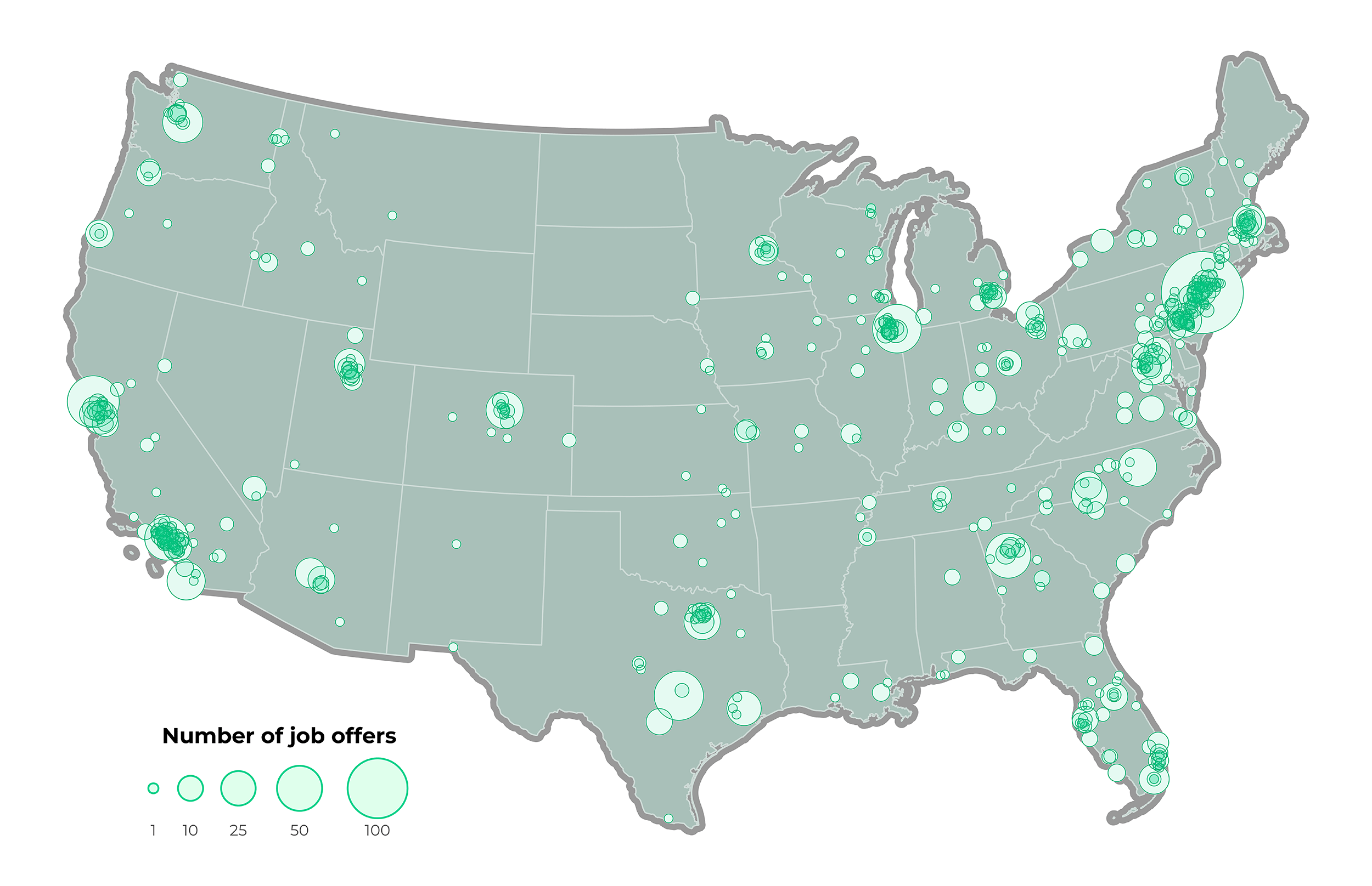 US cities with highest number of SEO jobs