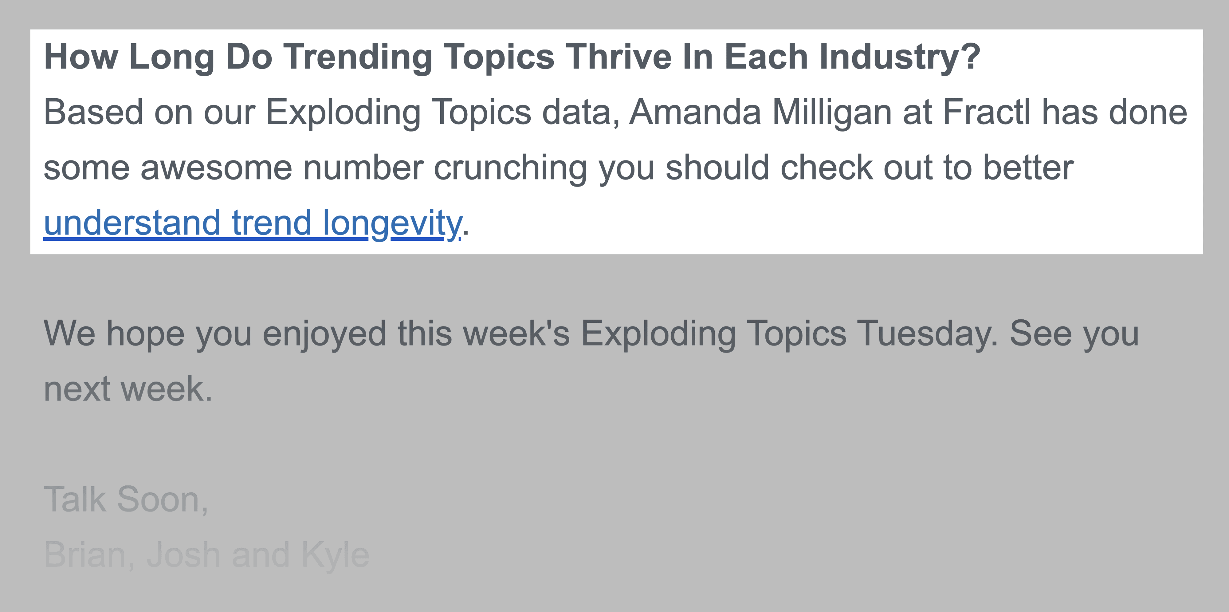 Exploding Topics – Newsletter PS