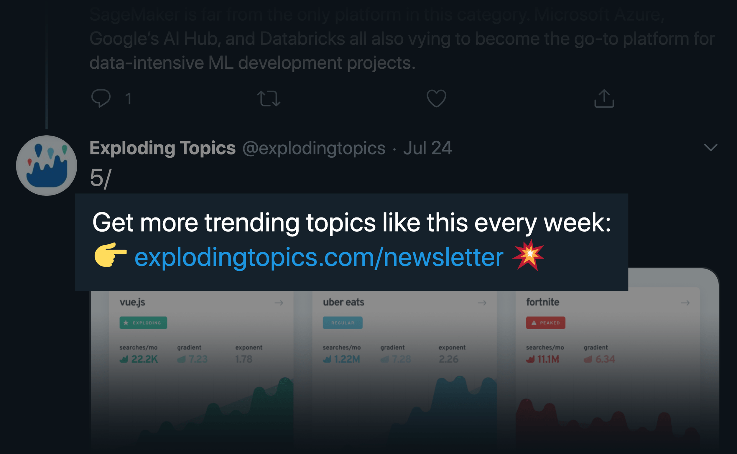 Explodingtopics – Twitter Thread CTA