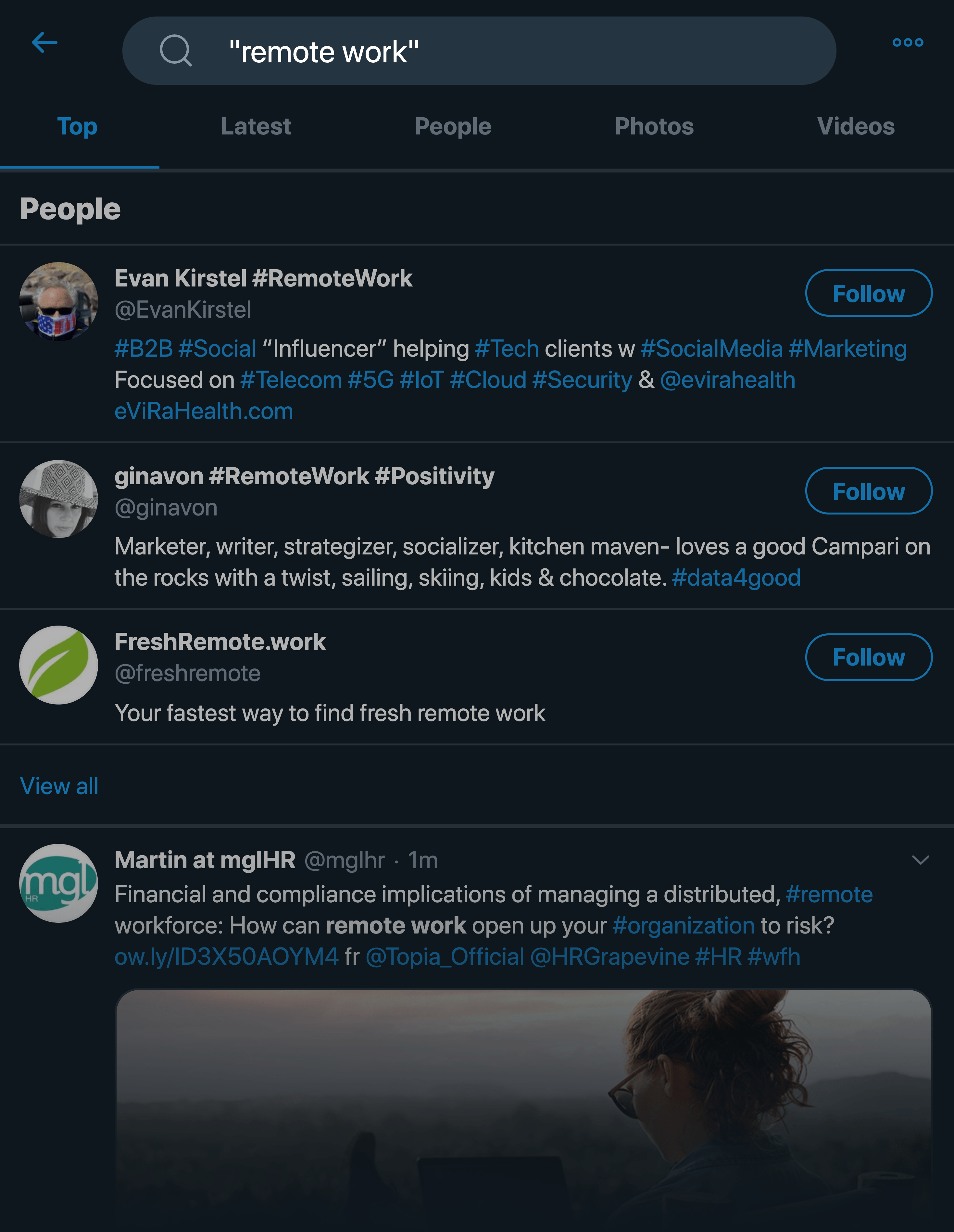 Top Twitter Results For Remote Work