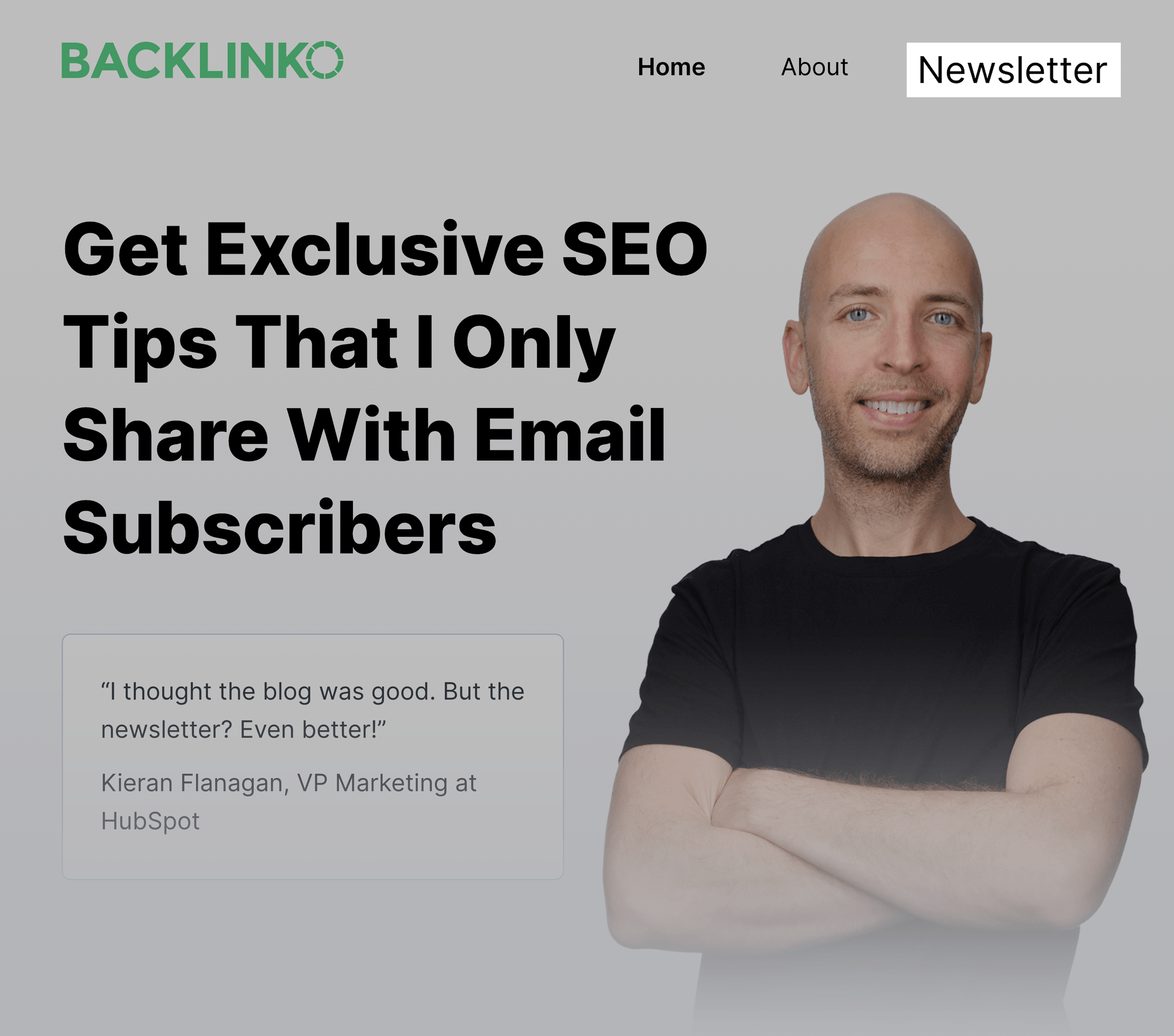 Backlinko – Newsletter Page On-Site Navigation