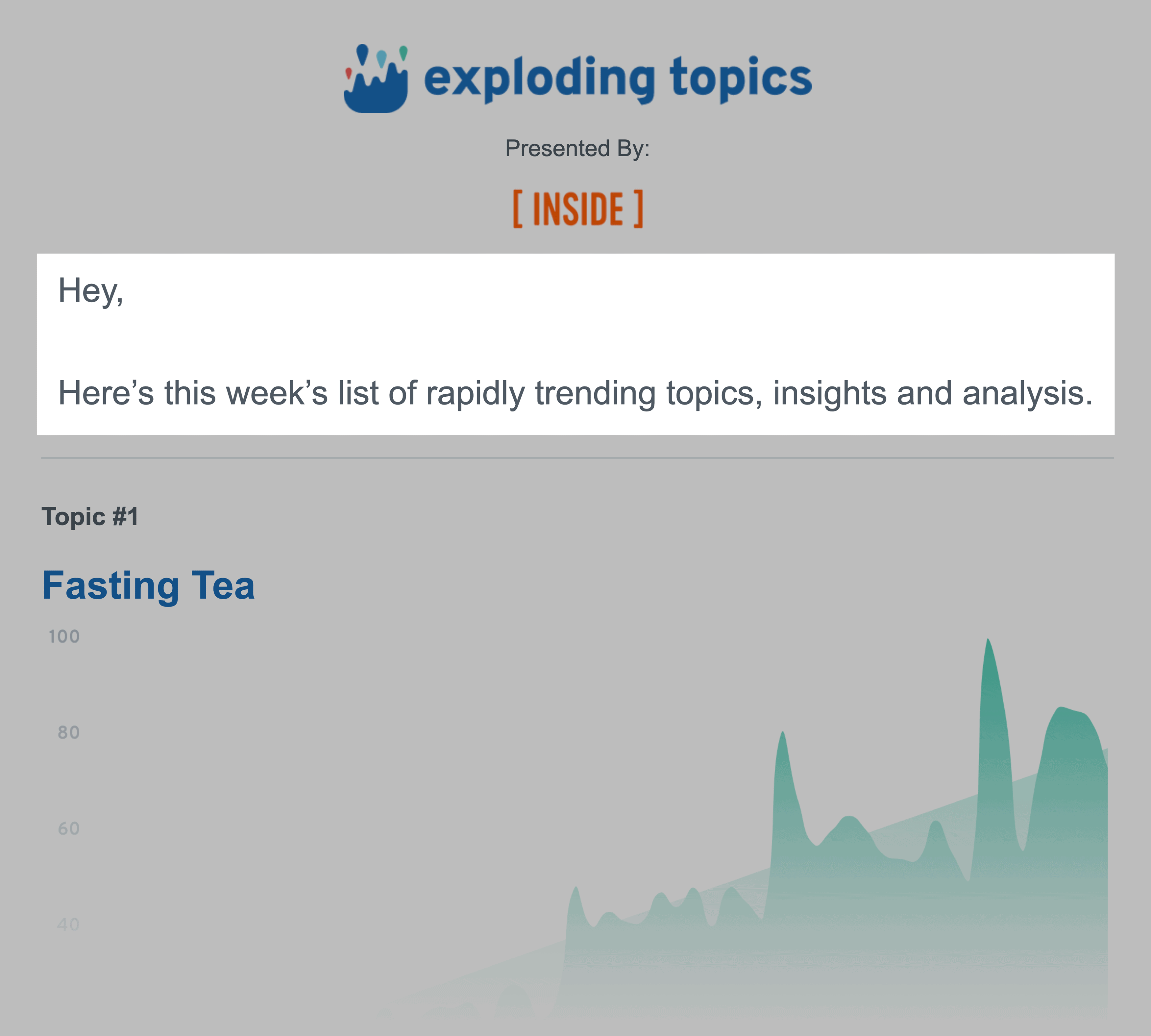 Exploding Topics – Email Newsletter First Line