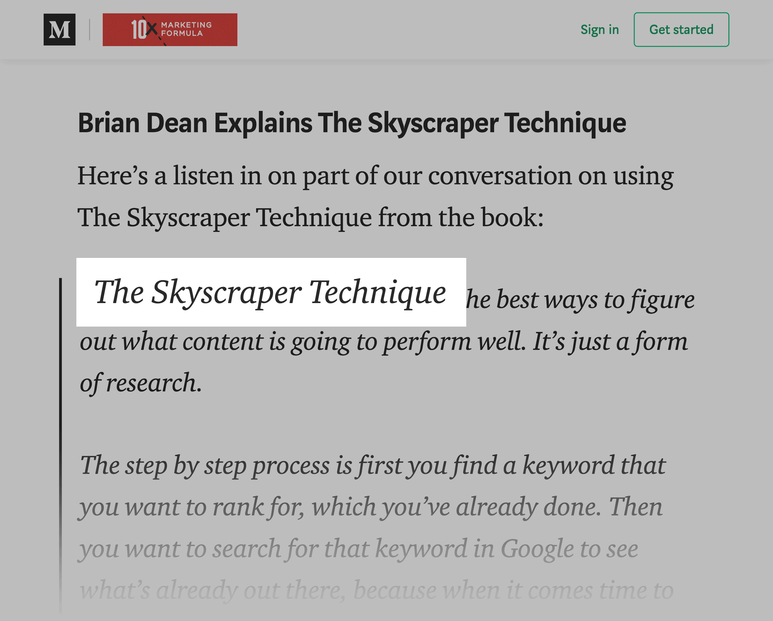 The Skyscraper Technique – Podcast Mention