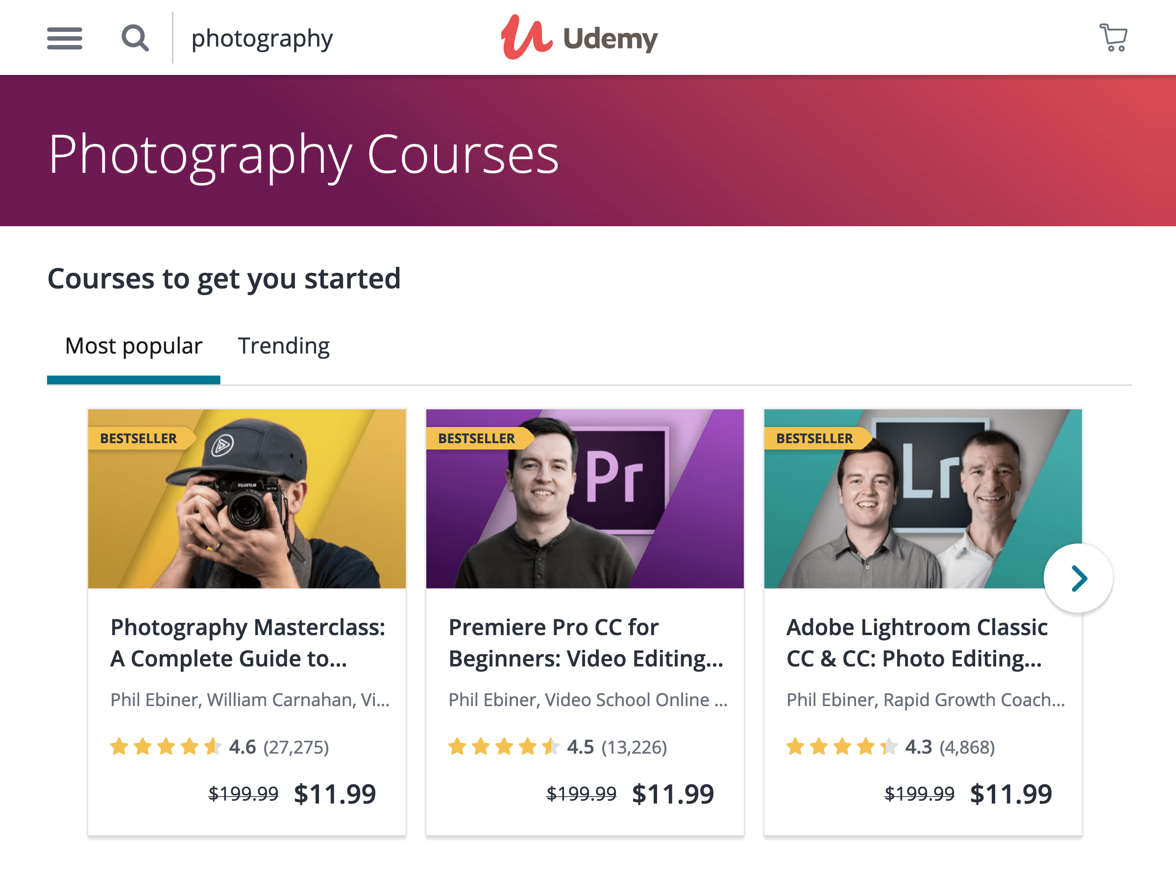 Udemy – Photography Category