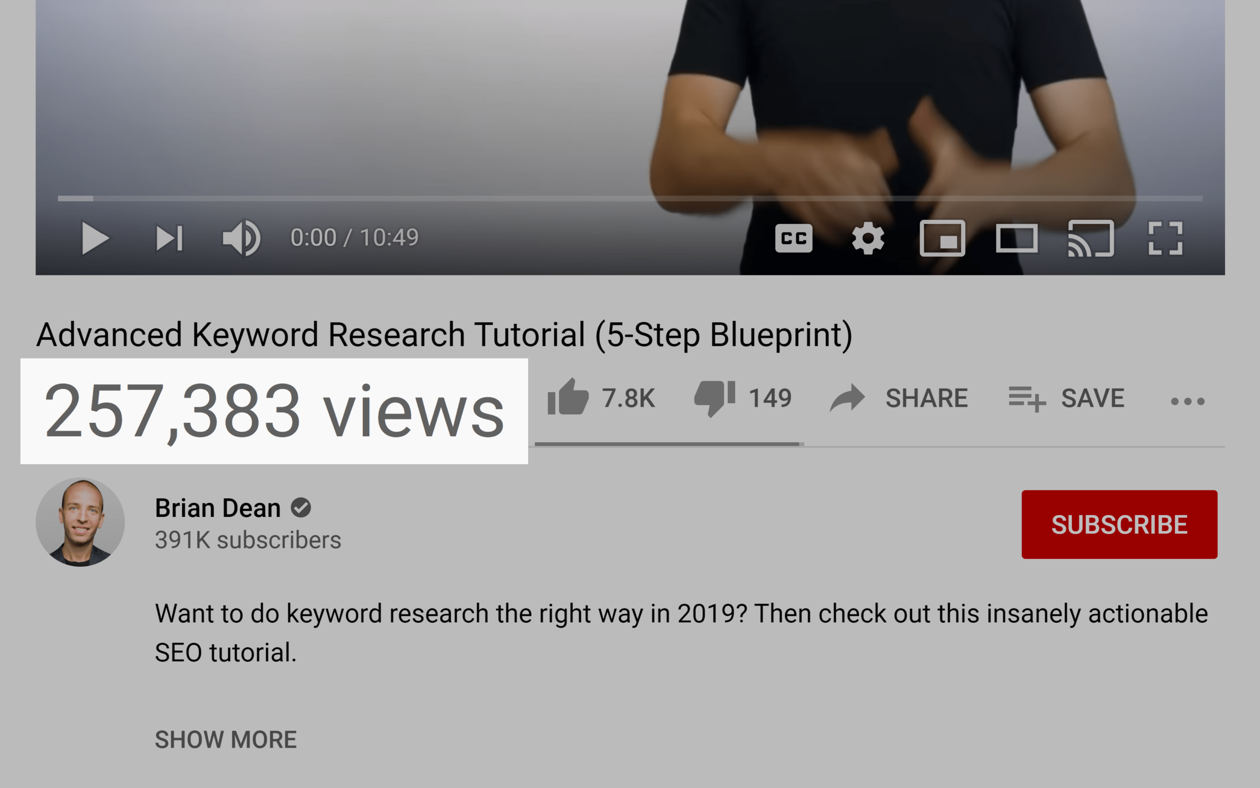 Advanced keyword research – Video views Advanced keyword research – Video views