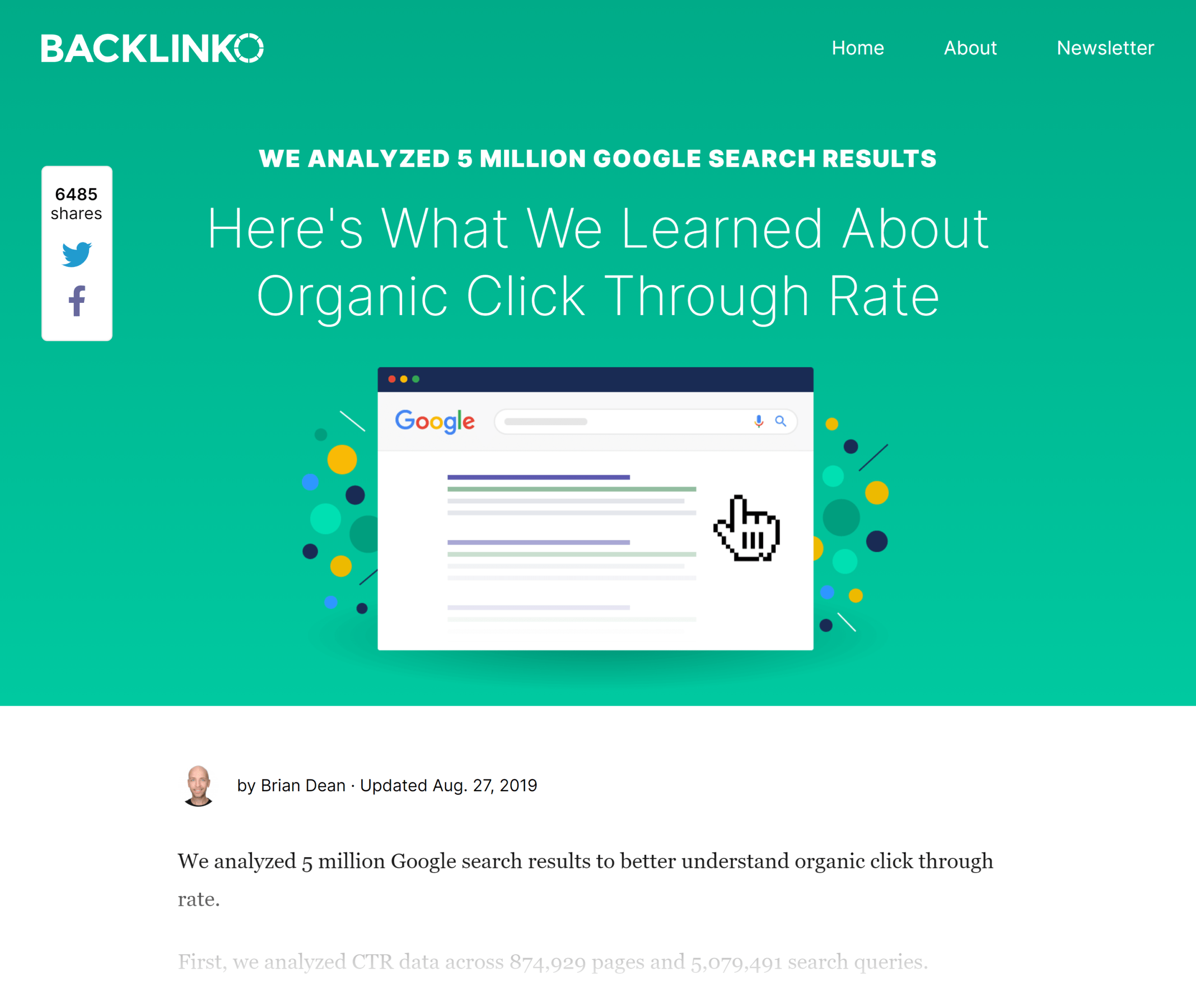 Backlinko – Google CTR stats