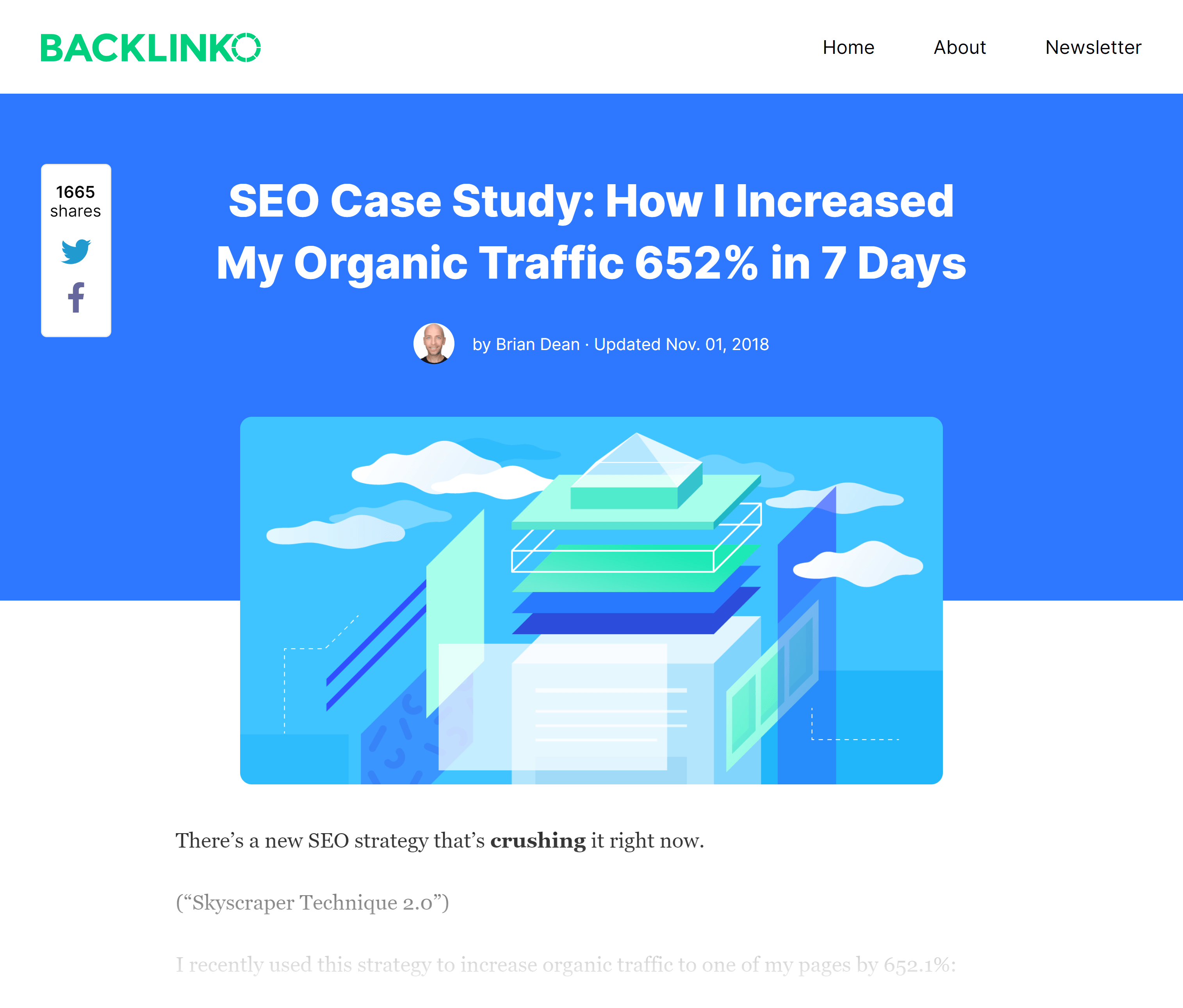 Backlinko – Skyscraper Technique 2.0 post