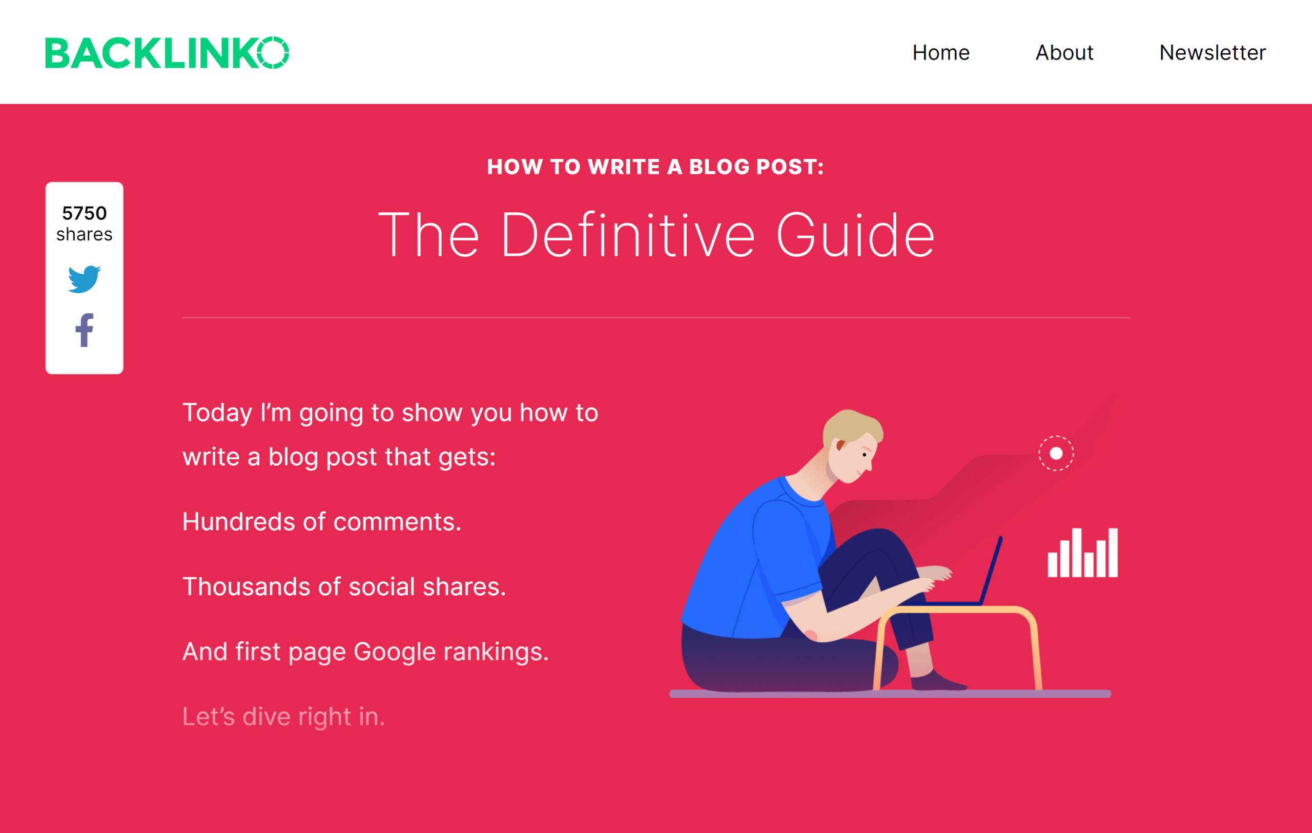 Backlinko – Write a blog post