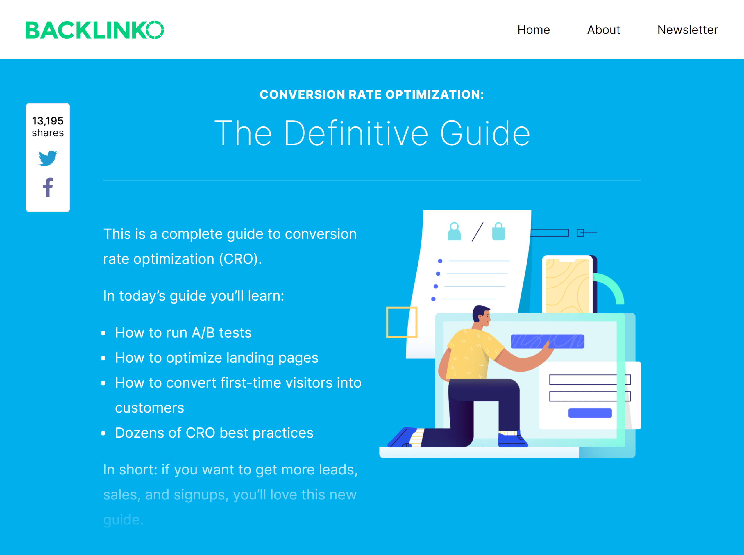 Backlinko – Conversion rate optimization