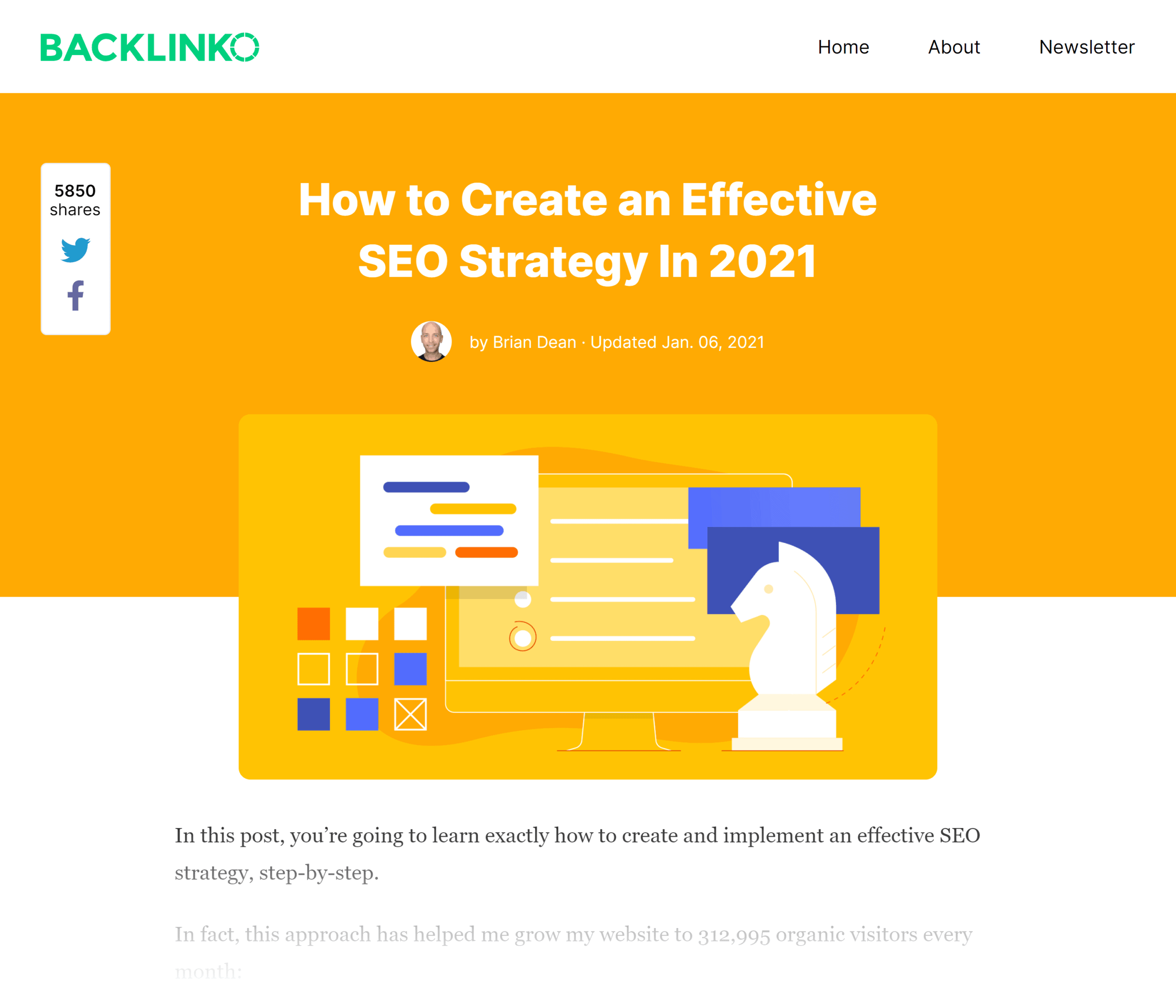 Backlinko – استراتيجية تحسين محركات البحث (SEO).